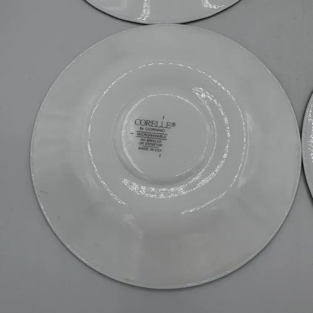 Vintage Corelle Corning Saucer Plates Callaway Ivy Swirl Rim 6.25